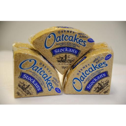 Stockans thin oatcakes fine milled oats with no added sugar