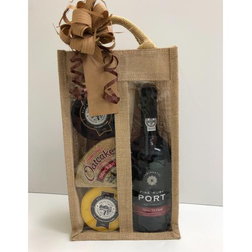 Port and Cheese Jute Bag